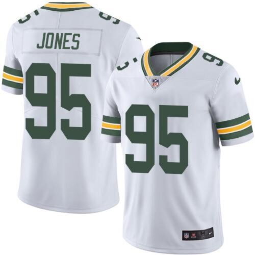 6862151188cd9_1 Packers #95 Datone Jones White Men's Stitched NFL Limited Rush Jersey