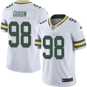 6862151759f28_1 Packers #98 Letroy Guion White Men's Stitched NFL Limited Rush Jersey