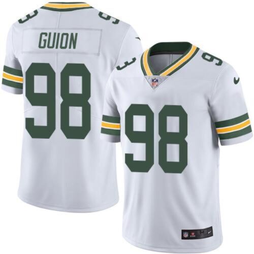 6862151759f28_1 Packers #98 Letroy Guion White Men's Stitched NFL Limited Rush Jersey