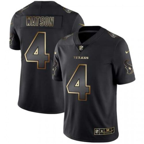 6862152a0598e_1 Men's Houston Texans #4 Deshaun Watson 2019 Black Gold Edition Stitched NFL Jersey