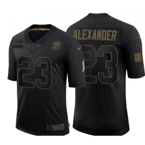 68621588d6441_1 Men's Green Bay Packers #23 Jaire Alexander 2020 Black Salute To Service Limited Stitched Jersey