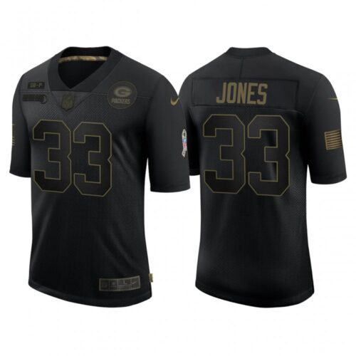 686215a0ef5bd_1 Men's Green Bay Packers #33 Aaron Jones 2020 Black Salute To Service Limited Stitched Jersey