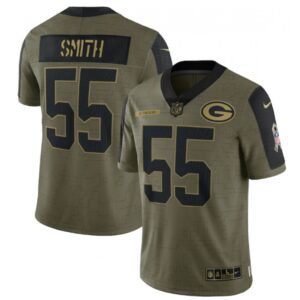 686215bfe5130_1 Men's Green Bay Packers #55 Za'Darius Smith 2021 Olive Salute To Service Limited Stitched Jersey