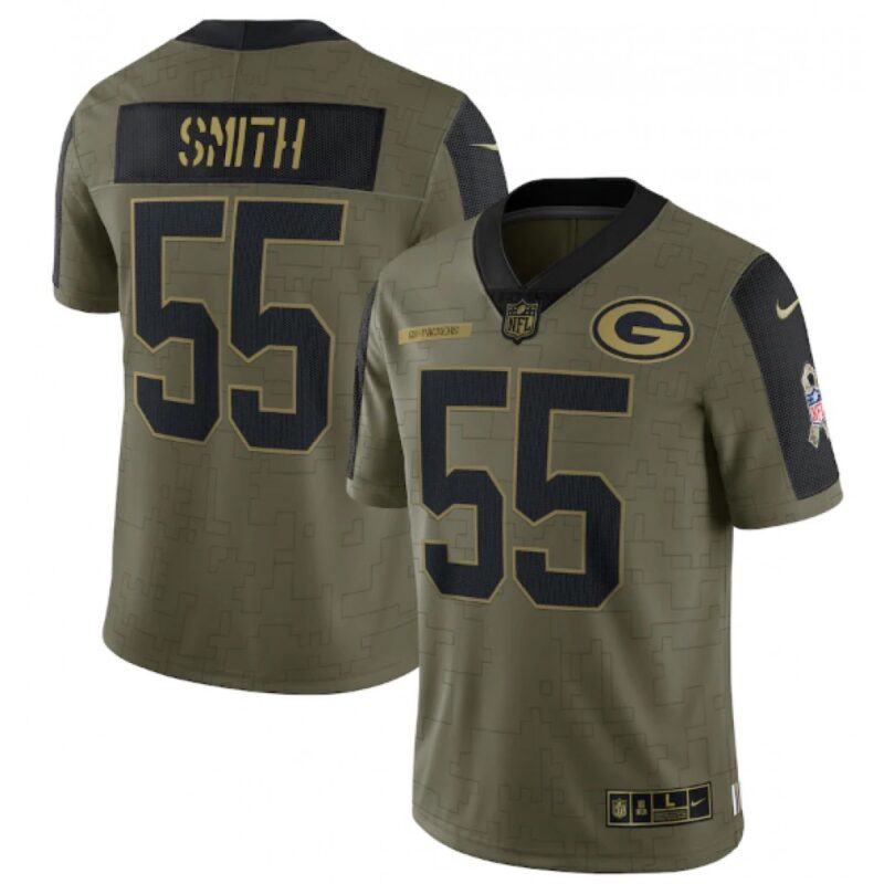 686215bfe5130_1 Men's Green Bay Packers #55 Za'Darius Smith 2021 Olive Salute To Service Limited Stitched Jersey
