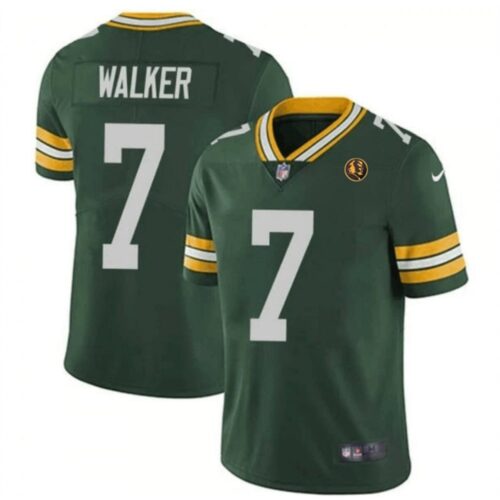 6862167261e6a_1 Men's Green Bay Packers #7 Quay Walker Green Vapor Limited Throwback Stitched Football Jersey