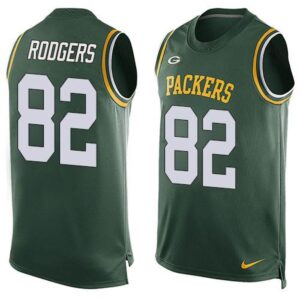 6862168a2fd9b_1 Packers #82 Richard Rodgers Green Team Color Men's Stitched NFL Limited Tank Top Jersey