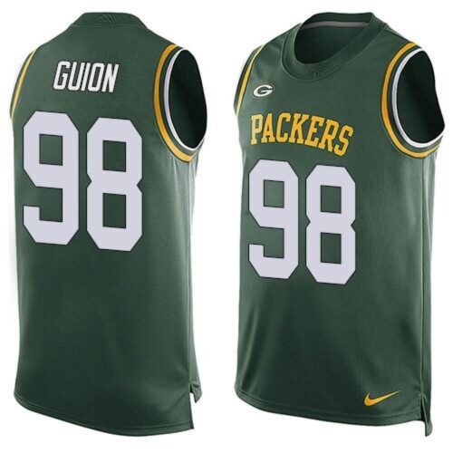 686216cf4ffed_1 Packers #98 Letroy Guion Green Team Color Men's Stitched NFL Limited Tank Top Jersey