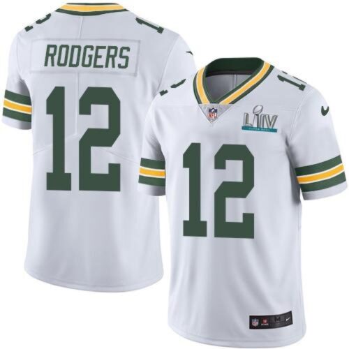 686216db4c3a3_1 Men's Green Bay Packers #12 Aaron Rodgers White Super Bowl LIV Vapor Untouchable Stitched NFL Limited Jersey