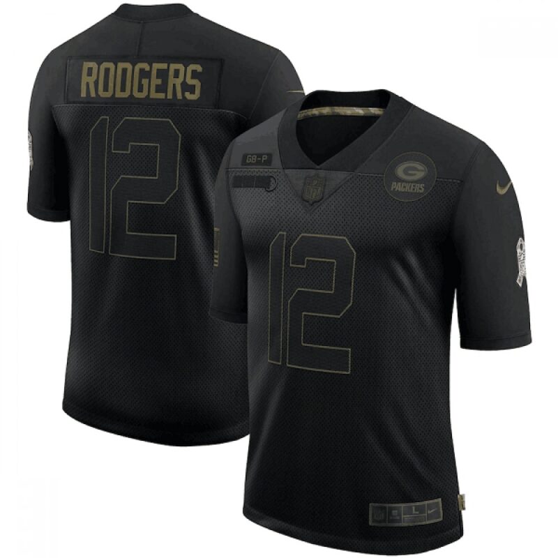 6862171e3abc9_1 Men's Green Bay Packers #12 Aaron Rodgers 2020 Black Salute To Service Limited Stitched Jersey