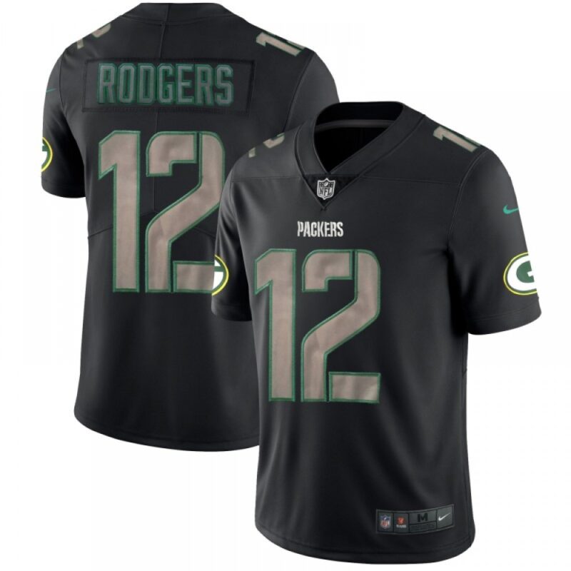 686217304bcf7_1 Men's Green Bay Packers #12 Aaron Rodgers Black 2018 Impact Limited Stitched NFL Jersey