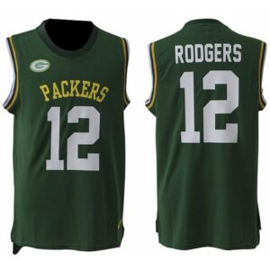 686217451d886_1 Packers #12 Aaron Rodgers Green Team Color Men's Stitched NFL Limited Tank Top Jersey