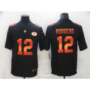 6862175b117bd_1 Men's Green Bay Packers #12 Aaron Rodgers 2020 Black Fashion Limited Stitched Jersey