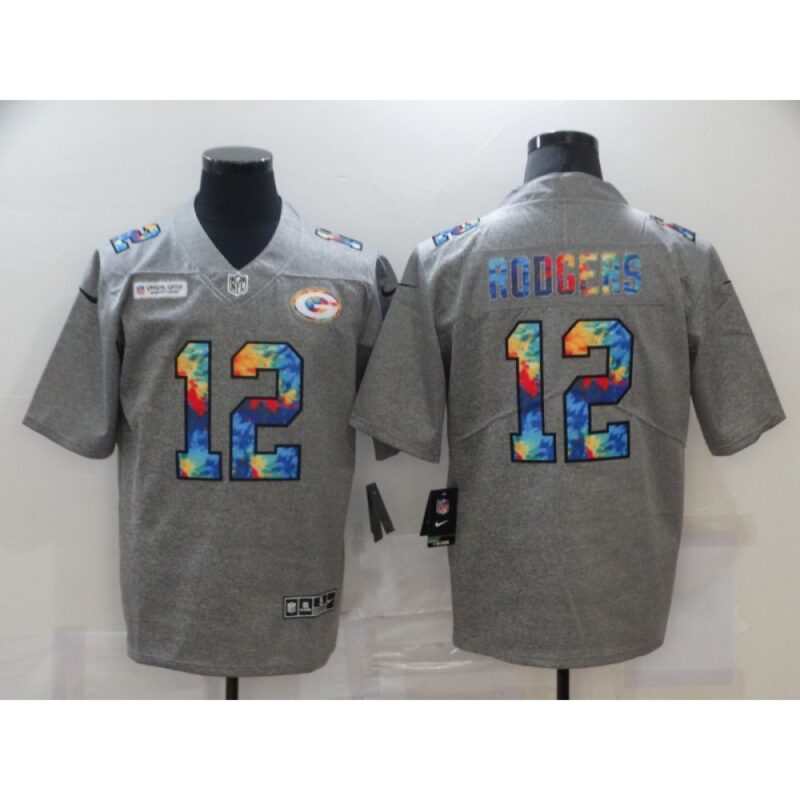 6862175e0a972_1 Men's Green Bay Packers #12 Aaron Rodgers 2020 Grey Crucial Catch Limited Stitched Jersey