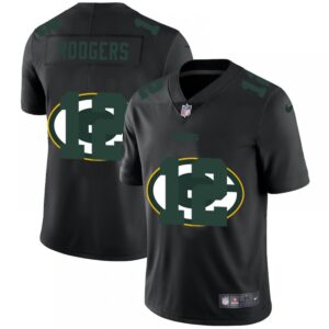 68621763ec404_1 Men's Green Bay Packers #12 Aaron Rodgers Black Shadow Logo Limited Stitched Jersey