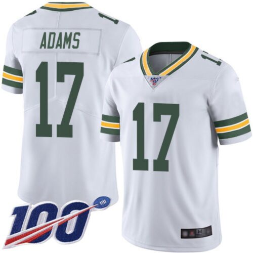 6862178bd0558_1 Men's Green Bay Packers #17 Davante Adams 2019 White 100th Season Vapor Untouchable Limited Stitched NFL Jersey