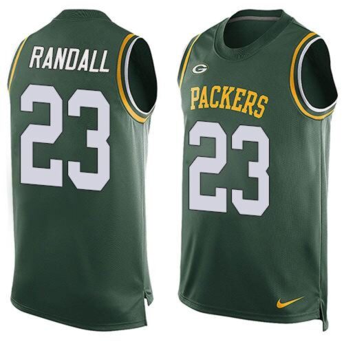 686217b77e601_1 Packers #23 Damarious Randall Green Team Color Men's Stitched NFL Limited Tank Top Jersey