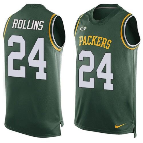 686217ba8ddbf_1 Packers #24 Quinten Rollins Green Team Color Men's Stitched NFL Limited Tank Top Jersey
