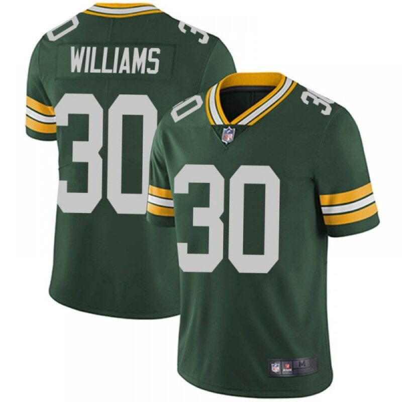 686217cd85914_1 Men's Green Bay Packers #30 Jamaal Williams Green Vapor Untouchable Limited Stitched Jersey