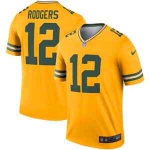6862183a80a5a_1 Men's Green Bay Packers #12 Aaron Rodgers Gold Inverted Legend Jersey