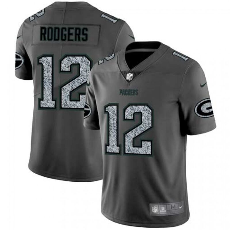 68621883c036a_1 Men's Green Bay Packers #12 Aaron Rodgers 2019 Gray Fashion Static Limited Stitched NFL Jersey