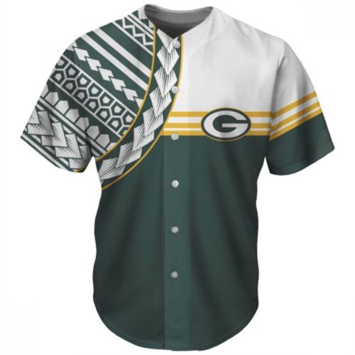 686218a15d2f4_1 Men's Green Bay Packers Green Baseball Jersey