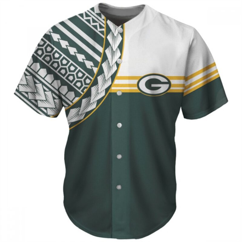 686218a15d2f4_1 Men's Green Bay Packers Green Baseball Jersey