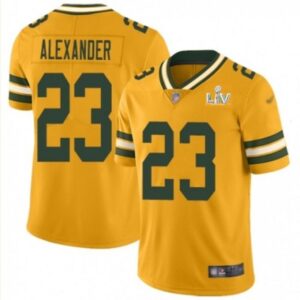 68621900d41f0_1 Men's Green Bay Packers #23 Jaire Alexander Gold 2021 Super Bowl LV Stitched NFL Jersey