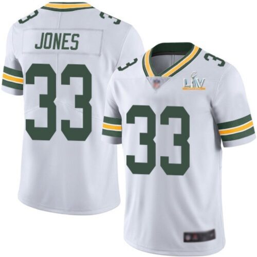 6862190738fc3_1 Men's Green Bay Packers #33 Aaron Jones White 2021 Super Bowl LV Stitched NFL Jersey