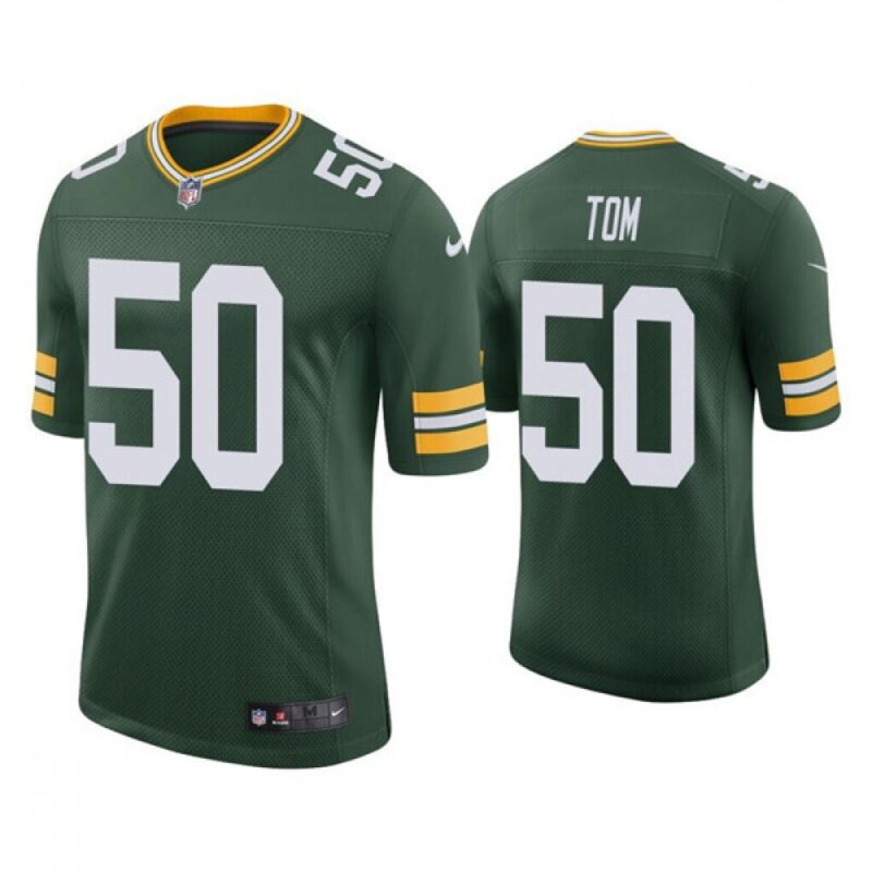 686219133e961_1 Men's Green Bay Packers #50 Zach Tom Green Stitched Football Jersey