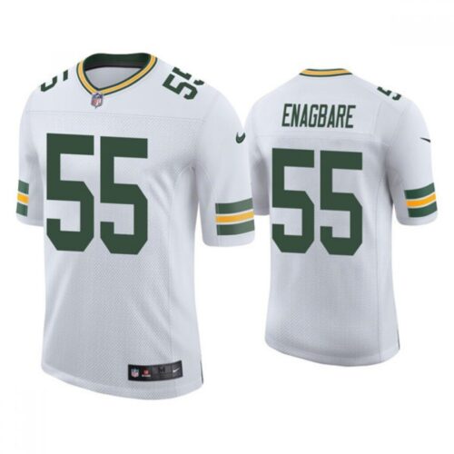 686219197d60d_1 Men's Green Bay Packers #55 Kingsley Enagbare White Stitched Football Jersey