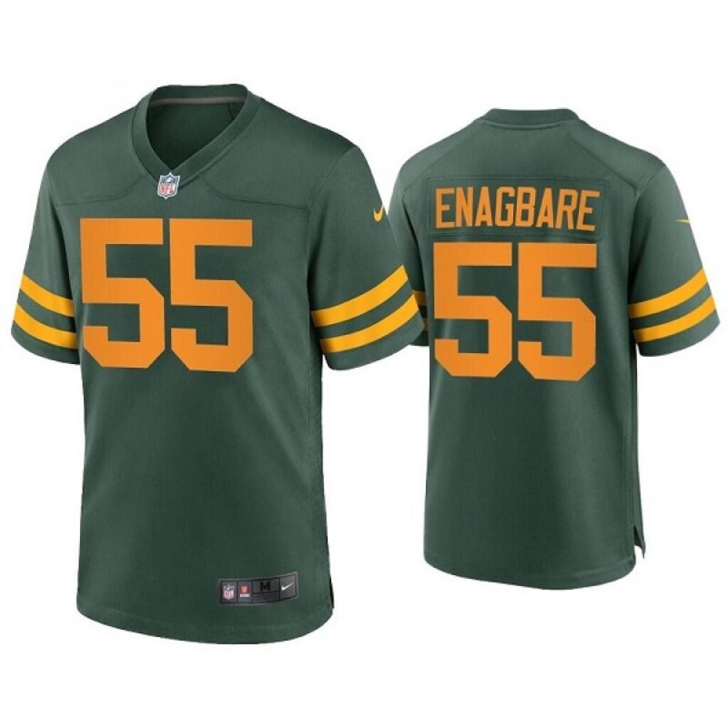 6862191fd483e_1 Men's Green Bay Packers #55 Kingsley Enagbare Green Stitched Football Jersey
