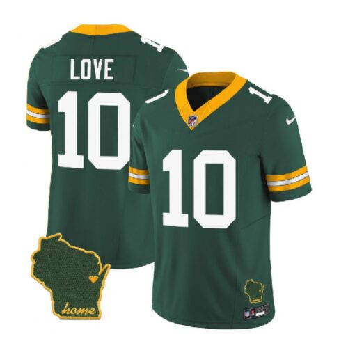 686219b33cbf0_1 Men's Green Bay Packers #10 Jordan Love Green 2023 F.U.S.E. Home Patch Vapor Untouchable Limited Stitched Jersey