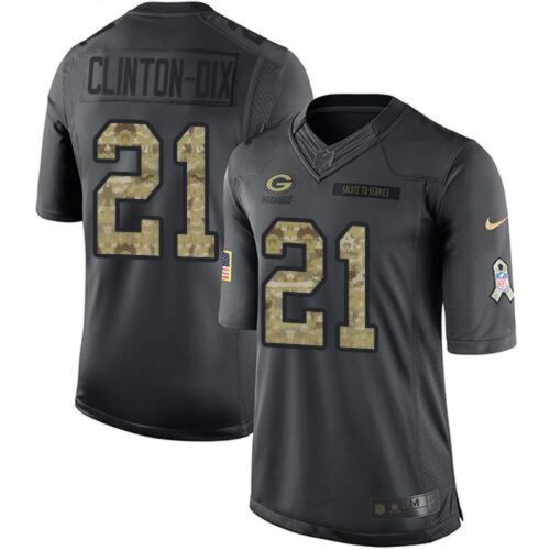 68621a9c1aabe_1 Packers #21 Ha Ha Clinton-Dix Black Men's Stitched NFL Limited 2016 Salute To Service Jersey