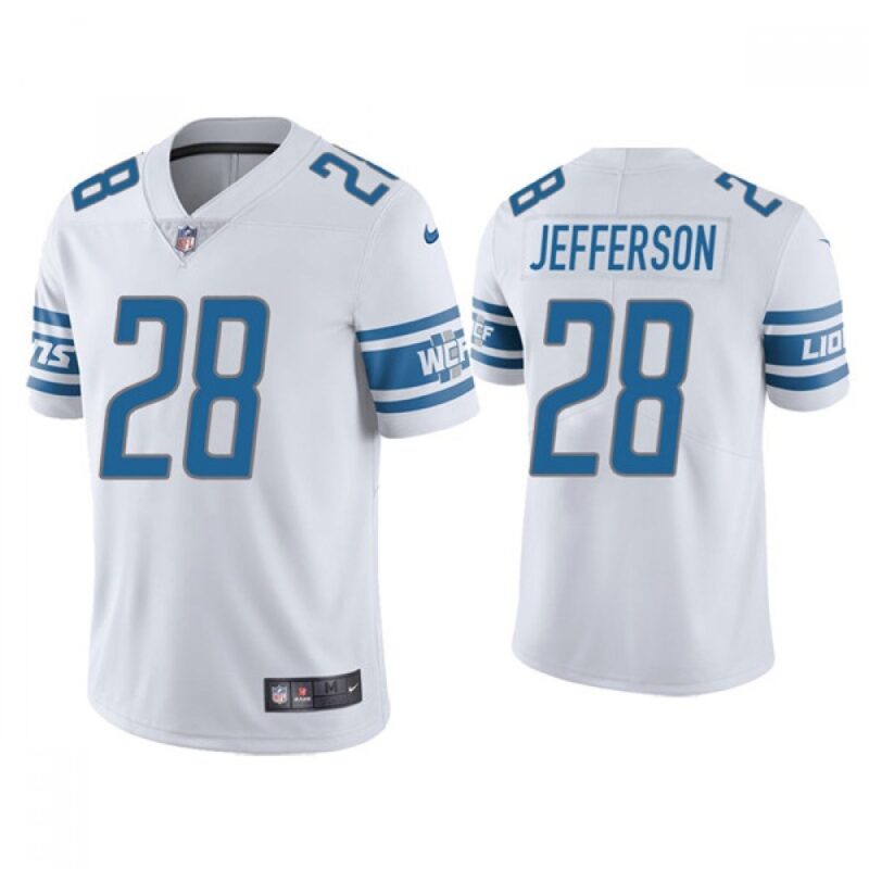 68621ad38044e_1 Men's Detroit Lions #28 Jermar Jefferson White Vapor Untouchable Limited Stitched Jersey