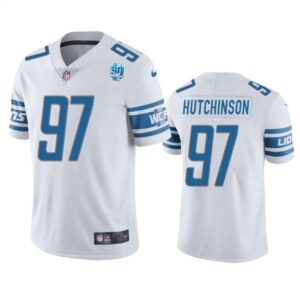 68621b0d8487f_1 Men's Detroit Lions #97 Aidan Hutchinson White 2023 90th Anniversary Vapor Untouchable Limited Stitched Jersey
