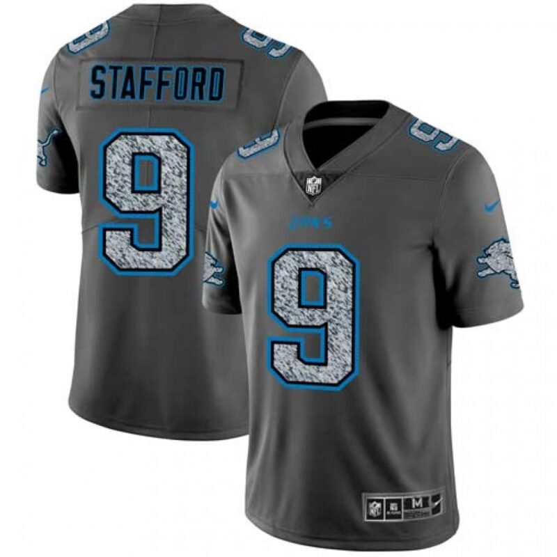 68621b1c5e7dd_1 Men's Detroit Lions #9 Matthew Stafford 2019 Gray Fashion Static Limited Stitched NFL Jersey