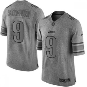 68621b1f612e9_1 Lions #9 Matthew Stafford Gray Men's Stitched NFL Limited Gridiron Gray Jersey