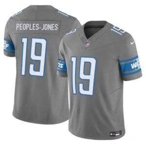 68621b4d90615_1 Men's Detroit Lions #19 Donovan Peoples-Jones Grey 2023 F.U.S.E. Vapor Untouchable Limited Stitched Jersey