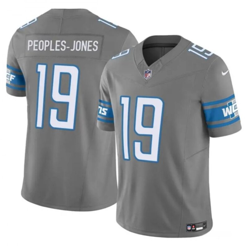 68621b4d90615_1 Men's Detroit Lions #19 Donovan Peoples-Jones Grey 2023 F.U.S.E. Vapor Untouchable Limited Stitched Jersey