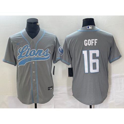 68621b599e500_1 Men's Detroit Lions #16 Jared Goff Grey Cool Base Stitched Baseball Jersey