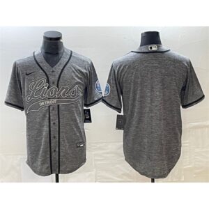68621b656c358_1 Men's Detroit Lions Blank Grey Cool Base Stitched Baseball Jersey