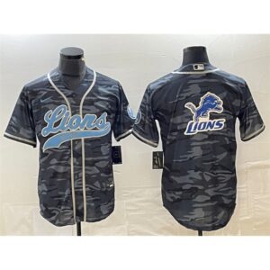 68621b682047f_1 Men's Detroit Lions Grey Camo Team Big Logo Cool Base Stitched Baseball Jersey