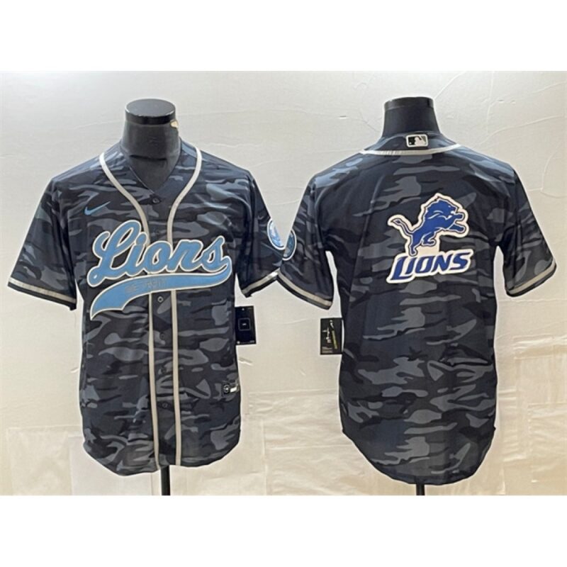 68621b682047f_1 Men's Detroit Lions Grey Camo Team Big Logo Cool Base Stitched Baseball Jersey