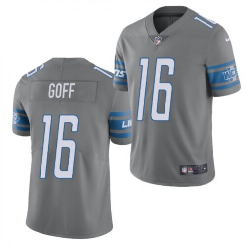 68621b6dca6bd_1 Men's Detroit Lions #16 Jared Goff 2021 Grey Color Rush Stitched Jersey