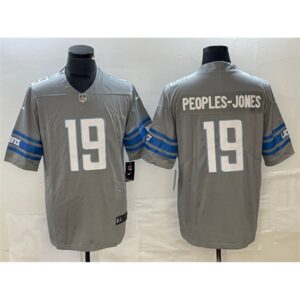 68621b7a2912d_1 Men's Detroit Lions #19 Donovan Peoples-Jones Grey Vapor Untouchable Limited Stitched Jersey