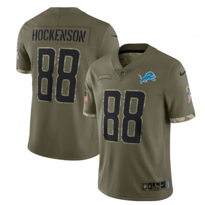 68621b9e2aa25_1 Men's Detroit Lions #88 T. J. Hockenson Olive 2022 Salute To Service Limited Stitched Jersey
