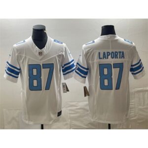 68621bbfb81a5_1 Men's Detroit Lions #87 Sam LaPorta White 2023 F.U.S.E. Vapor Untouchable Limited Stitched Jersey