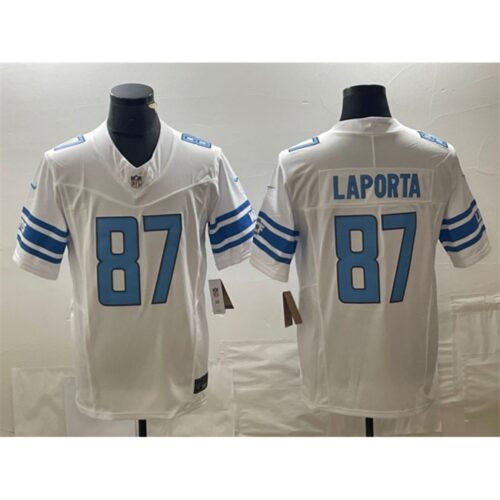 68621bbfb81a5_1 Men's Detroit Lions #87 Sam LaPorta White 2023 F.U.S.E. Vapor Untouchable Limited Stitched Jersey