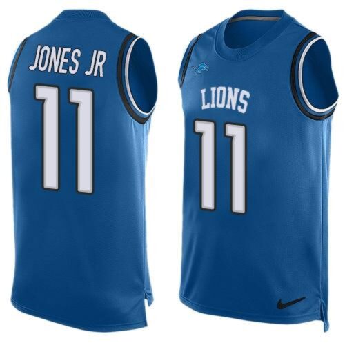 68621bf8c1760_1 Lions #11 Marvin Jones Jr Blue Team Color Men's Stitched NFL Limited Tank Top Jersey