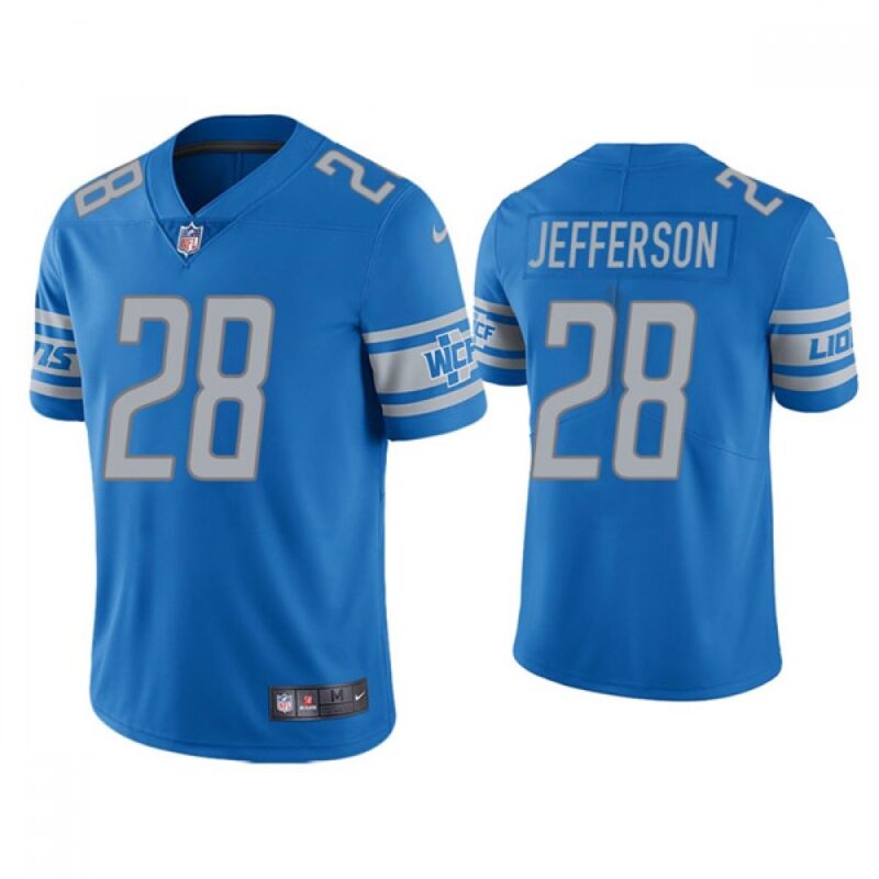 68621c1720483_1 Men's Detroit Lions #28 Jermar Jefferson Blue Vapor Untouchable Limited Stitched Jersey